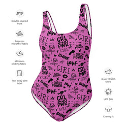Girl Power One-Piece Swimsuit