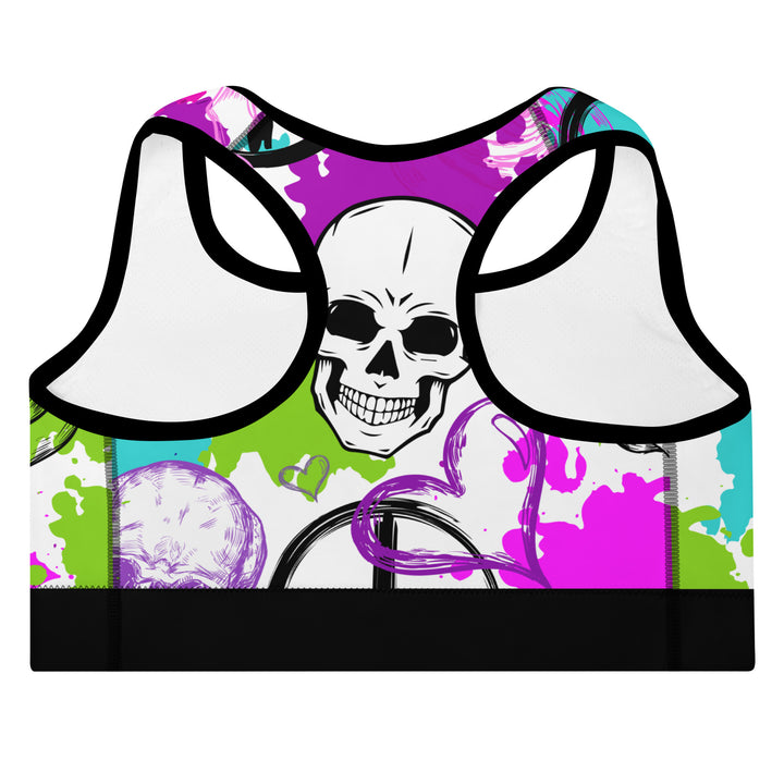 Skull Printed Bra Back Mockup