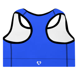 MKV Racerback Sports Bra in Neon Blue