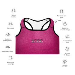 Shiny Barbie Hot Pink Sports Bra