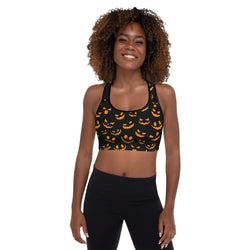 Menacing Pumpkin Sports Bra
