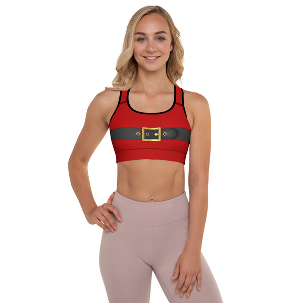 SHE REBEL - Santa Claus Belt Buckle Sports Bra