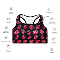 Kiss Me Valentine Sports Bra