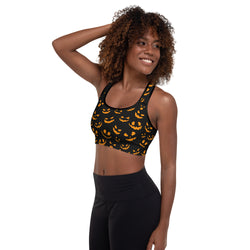 Menacing Pumpkin Sports Bra