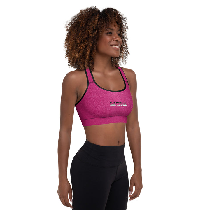 SHE REBEL - Shiny Barbie Hot Pink Sports Bra