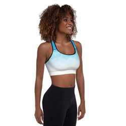 Blue & White Ombre Sports Bra
