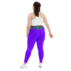 Dragon Scales Deep Purple Leggings | Plus Size
