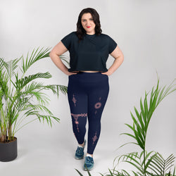 Boho Leggings in Navy | Plus Size