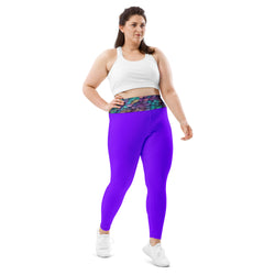 Dragon Scales Deep Purple Leggings | Plus Size