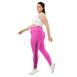 Jaime's "Weight Doesn't Define Your Worth" Hot Pink Leggings | Plus Size