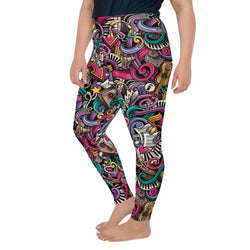 Grunge Rock N Roll Leggings | Plus Size