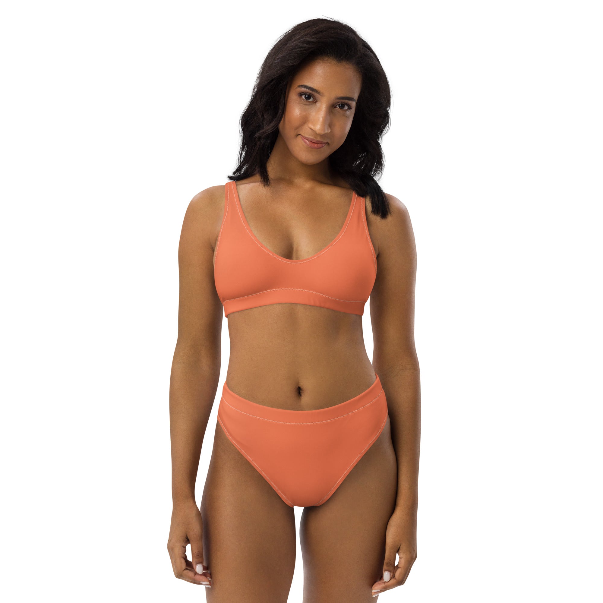 Summer Orange High Waisted Bikini