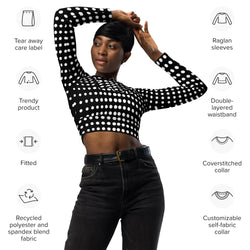 SHE REBEL - Optical Illusion Recycled Crop Top UPF 50+