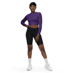 SHE REBEL - Deep Purple Recycled Crop Top UPF 50+