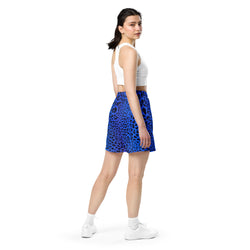 Unisex Mesh Shorts in Blue Leopard
