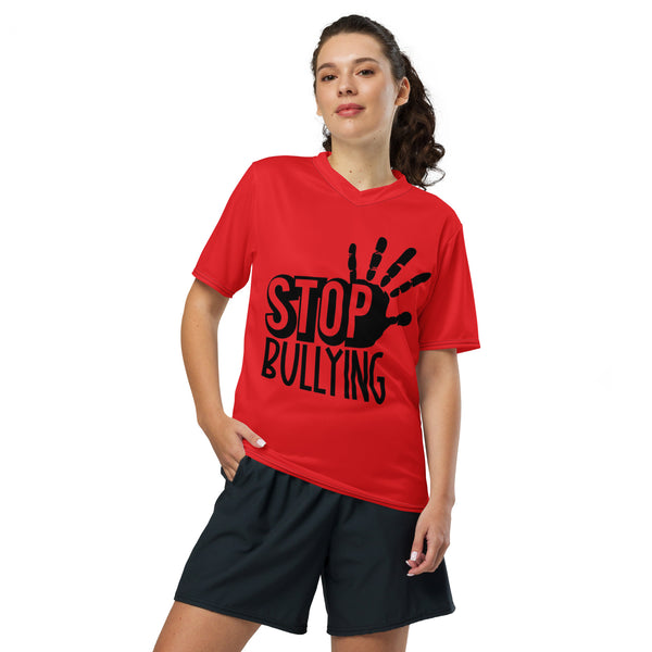 Stop Bullying Recycled Unisex Sports Jersey UPF 50+