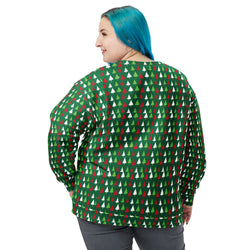 Tiny Christmas Tree Print Sweatshirt