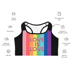 Love is Love Sports Bra