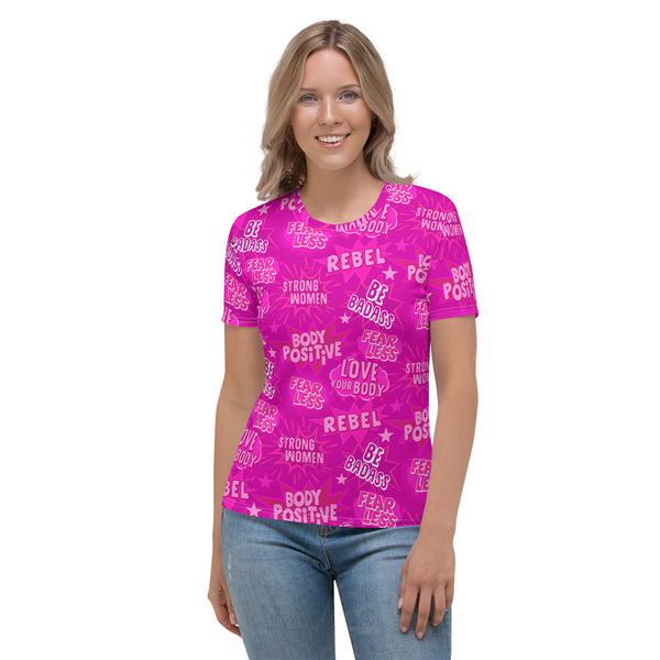 Empower Graphic Tee in Hot Pink