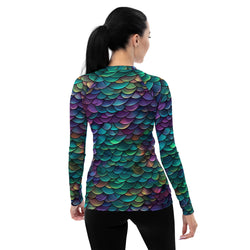Multicolored Dragon Scales Performance Rash Guard UPF 50+