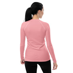 Soft Pink She Rebel Performance Rash Guard UPF 50+