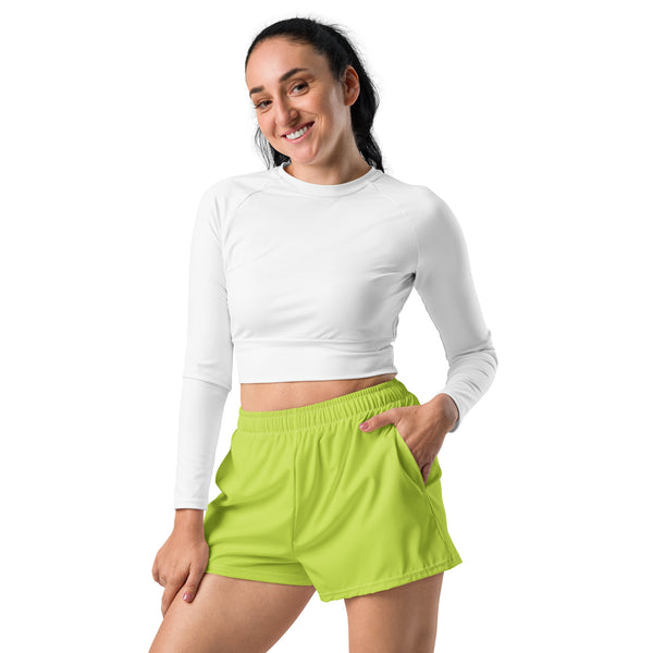 Recycled Athletic Shorts in Mindaro Green