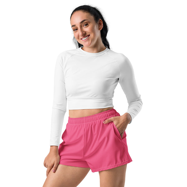 Recycled Athletic Shorts in Brink Pink