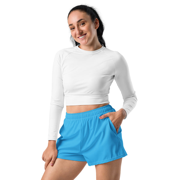 Recycled Athletic Shorts in Sky Blue