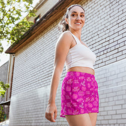 SHE REBEL - Body Positivity Recycled Athletic Shorts in Hot Pink