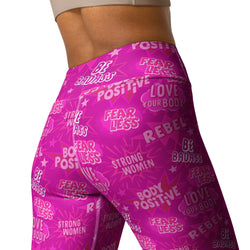 SHE REBEL - Hot Pink Empower Yoga Leggings