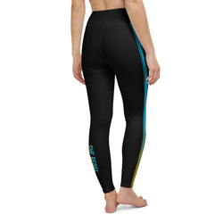 SHE REBEL - Blue & Gold She Rebel Side Stripe Leggings