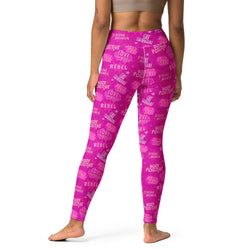 SHE REBEL - Hot Pink Empower Yoga Leggings