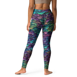 SHE REBEL - Multicolored Dragon Scales Yoga Leggings