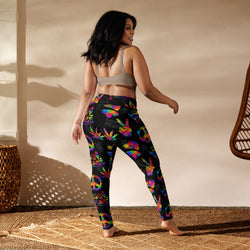 SHE REBEL - Neon Love & Peace Neon Yoga Leggings