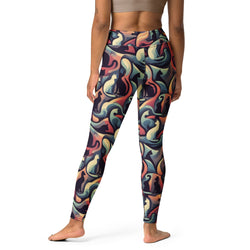 Cat Silhouette Yoga Leggings