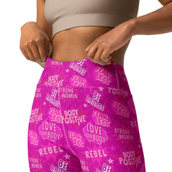 SHE REBEL - Hot Pink Empower Yoga Leggings