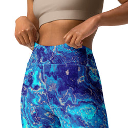 SHE REBEL - Brilliant Blue Agate Yoga Leggings