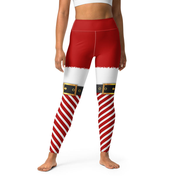 SHE REBEL - Santa Claus Belt Buckle Yoga Leggings