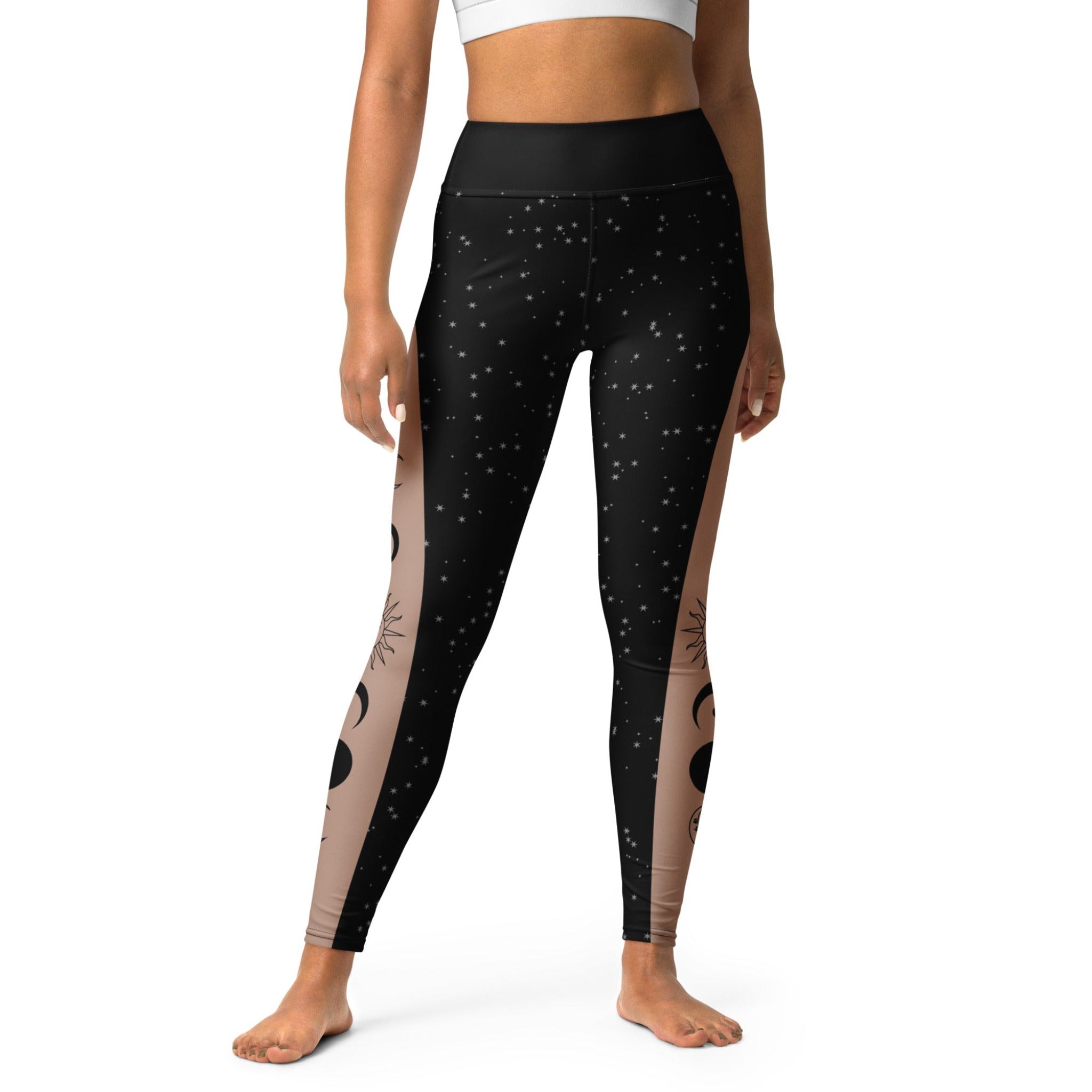 SHE REBEL - Crescent Moon & Sun Yoga Leggings