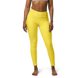 SHE REBEL - Banana Yellow Yoga Leggings