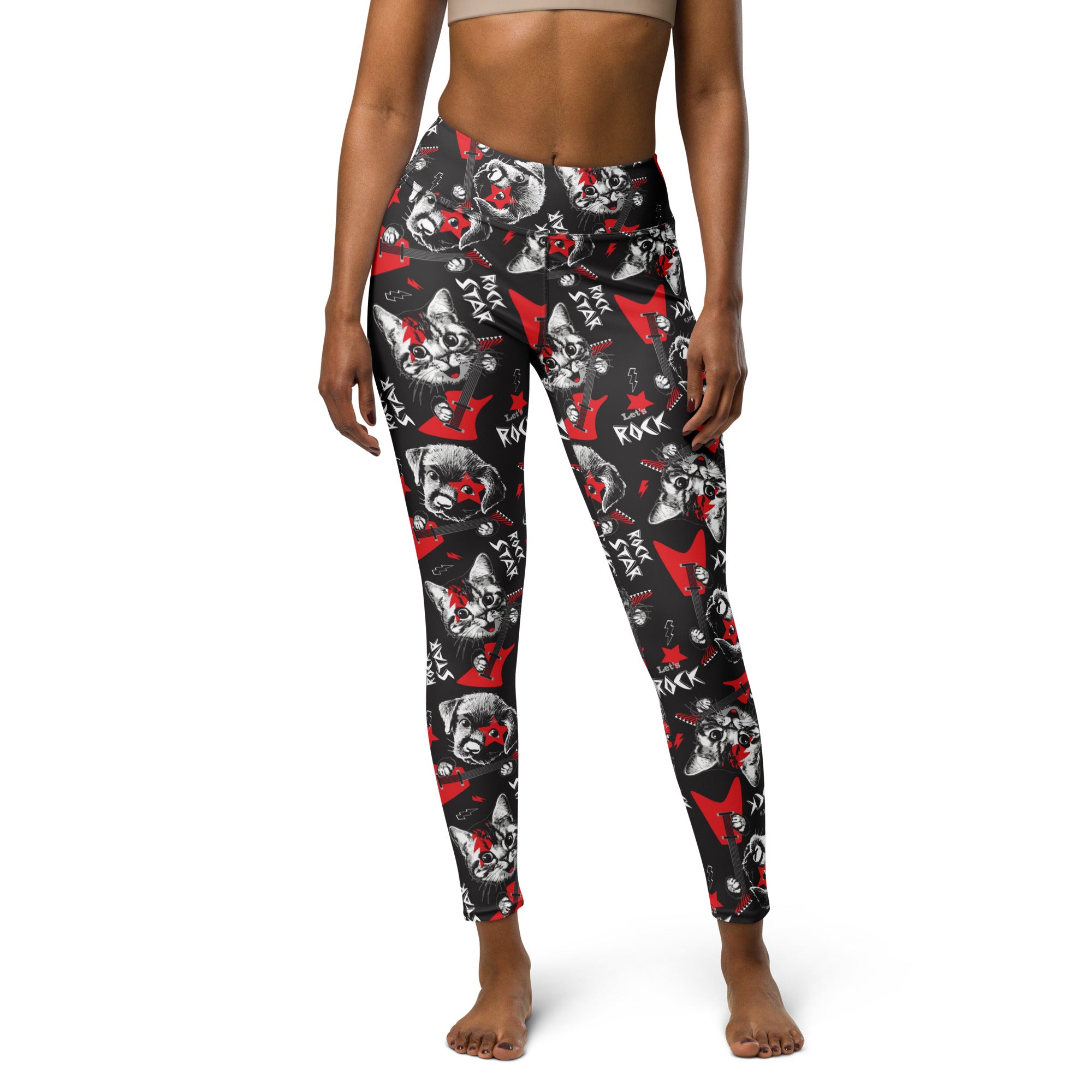 Kitty & Doggy Rock Star Yoga Leggings
