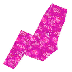 SHE REBEL - Hot Pink Empower Yoga Leggings