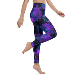 SHE REBEL - Neon Mandala Print Yoga Leggings
