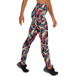 Cat Silhouette Yoga Leggings