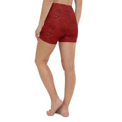 Body Positivity Yoga Shorts in Bold Red