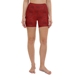 Body Positivity Yoga Shorts in Bold Red