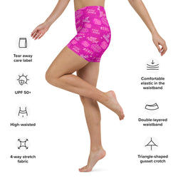 SHE REBEL - Hot Pink Empower Yoga Shorts
