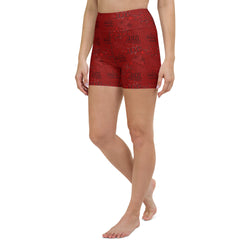 Body Positivity Yoga Shorts in Bold Red