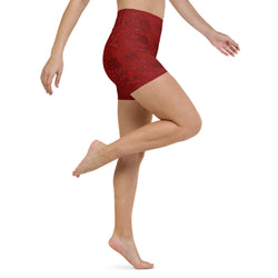 Body Positivity Yoga Shorts in Bold Red