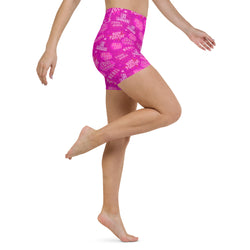 SHE REBEL - Hot Pink Empower Yoga Shorts